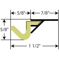 Foam-Tite White Weather Strip w. Aluminum, 36"x 84"- Case of 25