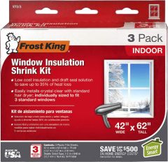 Frost King 42" x 62" Window Plastic Shrink Kit 3-Pack