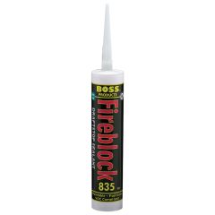 Boss Fireblock/Draftstop Caulk for fire stopping applications around pipes, ducts, vents, electrical wiring, and masonry