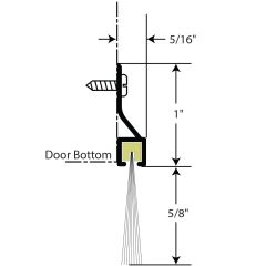 Black brush door swwep