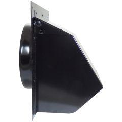  Wall Mounted Exhaust Hood Black 6", ventilation, exhaust, exhaust hood