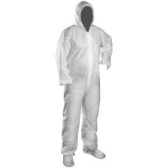 Enviroguard hooded disposable coveralls wit boot covers 4X