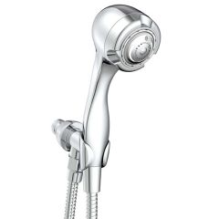 WaterSense certified handheld showerhead that uses less water to lower water and energy bill. Water conserving showerhead with good water pressure