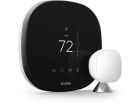 ecobee smart thermostat with voice control and smart sensor. Energy-efficient mart thermostat with built in Alexa that programs itself and can be controlled from anywhere with phone.