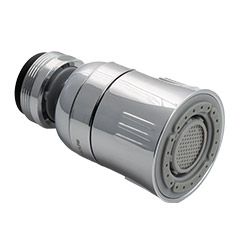 Water Savings, Niagara 1.5 GPM Dual-Thread Brass Swivel Kitchen Aerator with swivel for direction control - N3126P-C